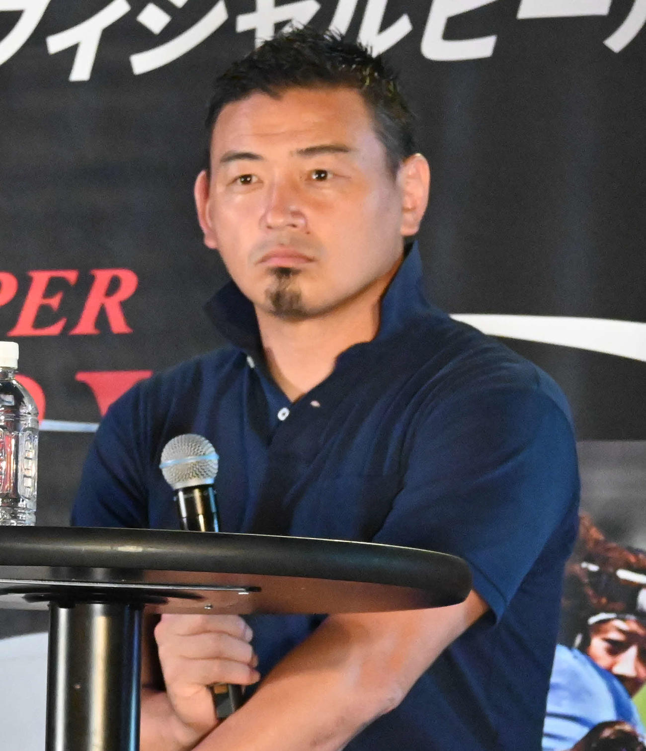 ラグビー女子W杯の見どころを語る五郎丸歩氏（撮影・飯岡大暉）