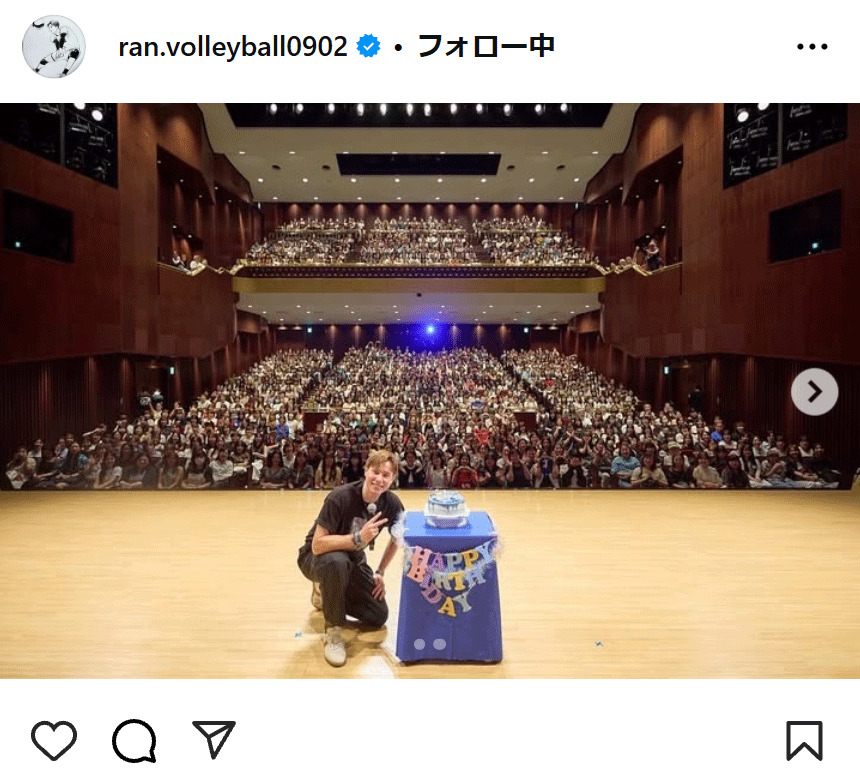 高橋藍のインスタグラムから