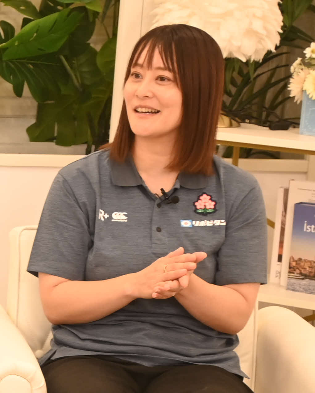 ラグビー元女子日本代表の鈴木彩香氏（撮影・飯岡大暉）