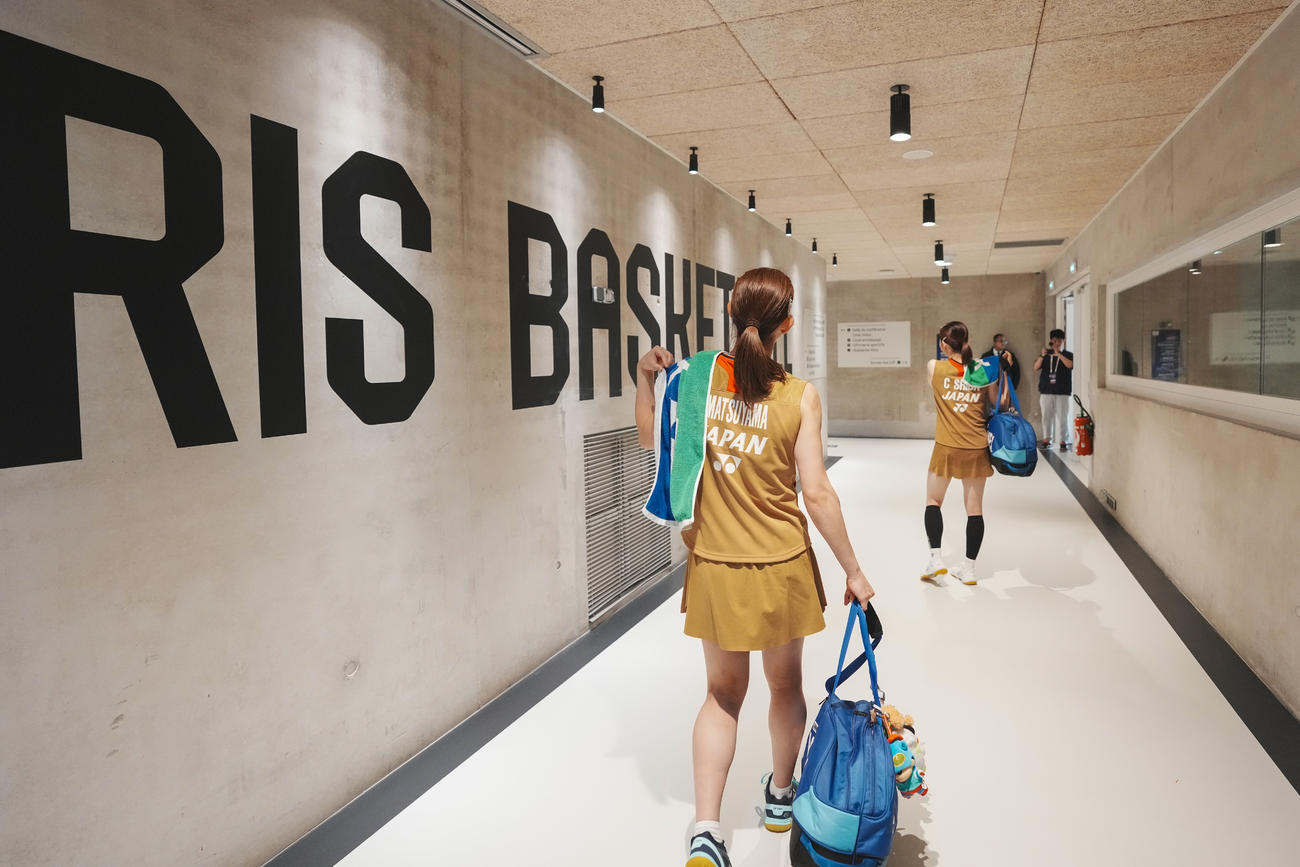 世界選手権女子ダブルスで銅メダルを獲得した志田千陽、松山奈未組（提供：日本バドミントン協会）