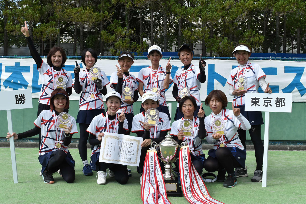 15年ぶり3度目の優勝を果たした東京の選手たち