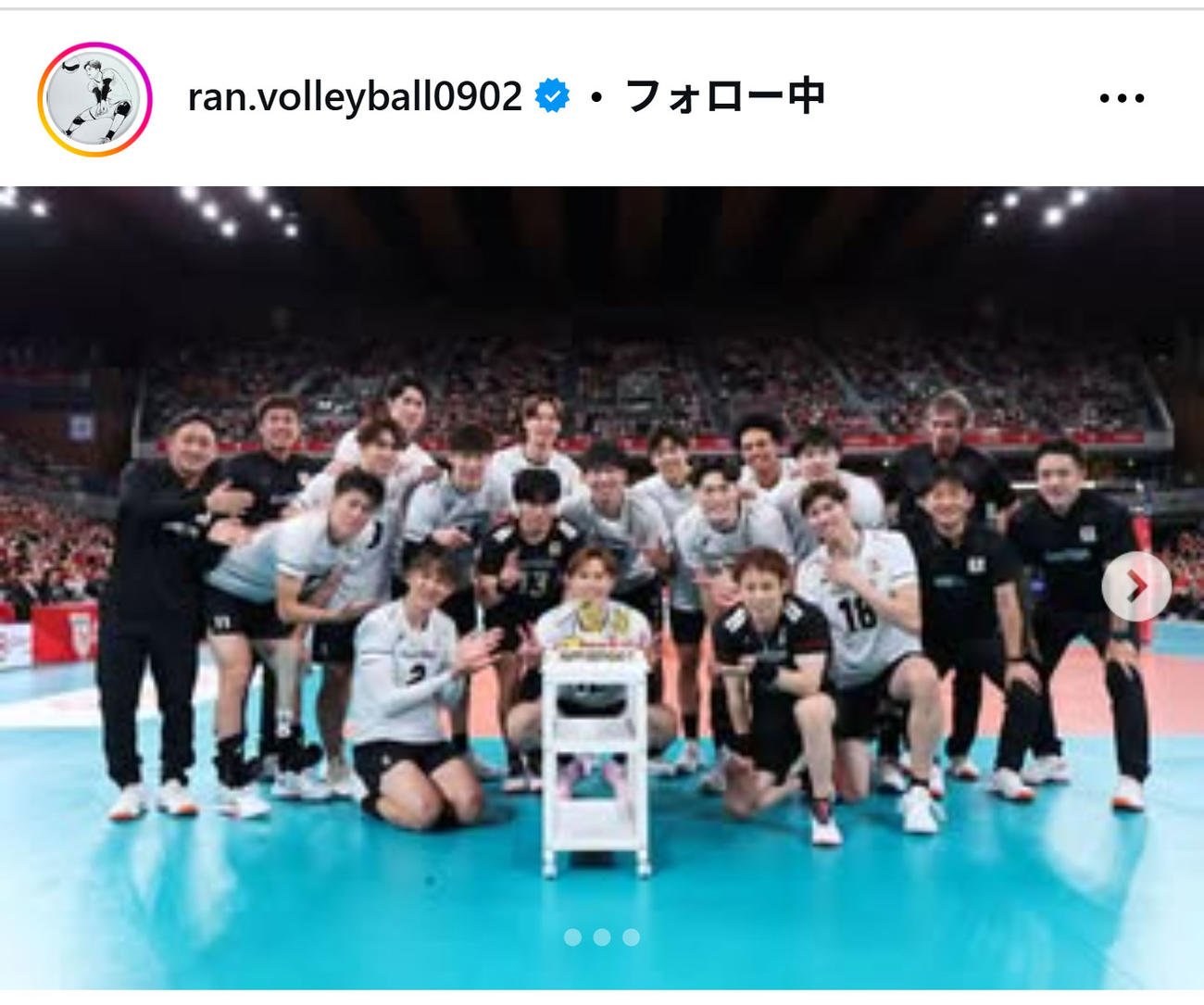 高橋藍のインスタグラムから