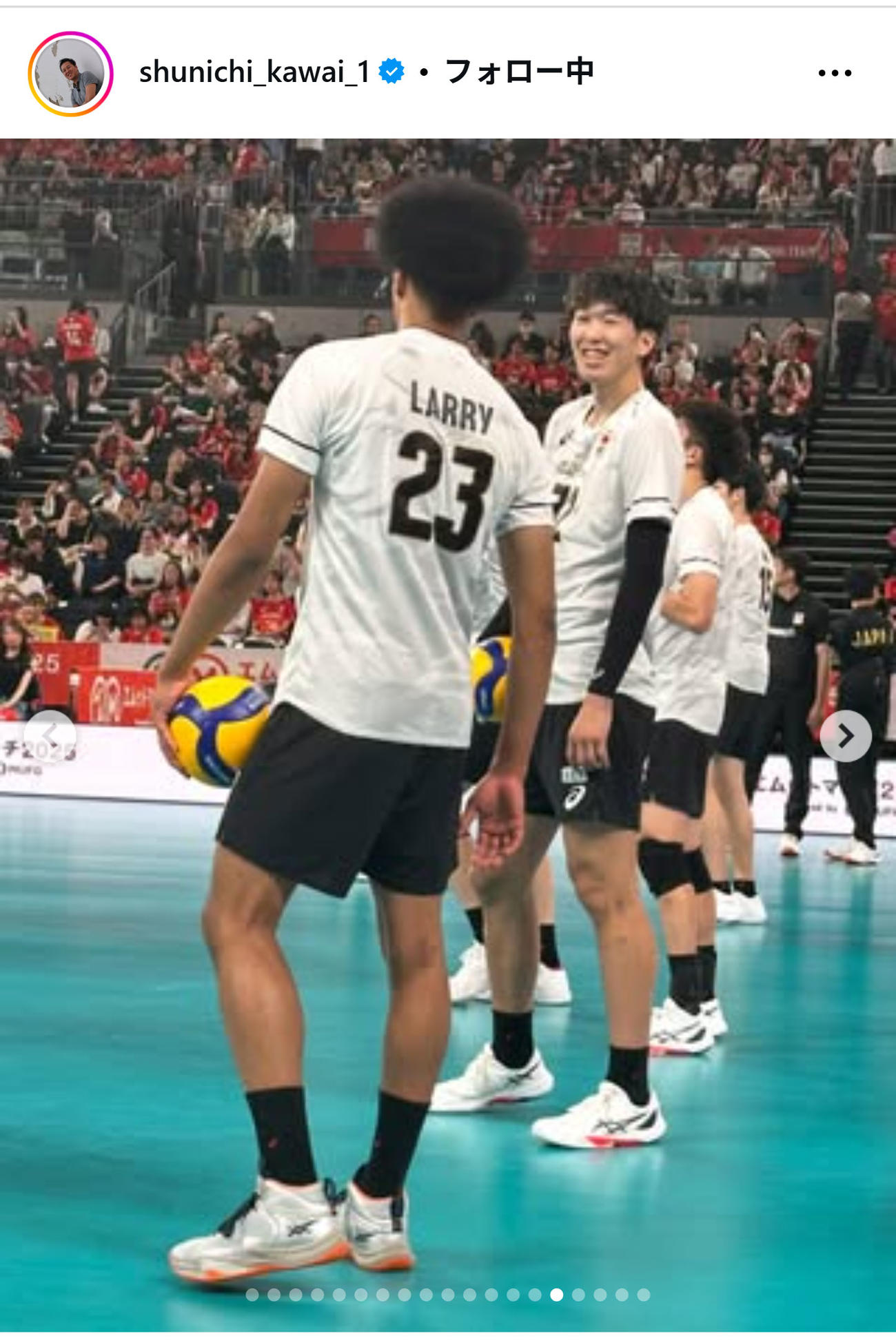 川合俊一会長のインスタグラムから
