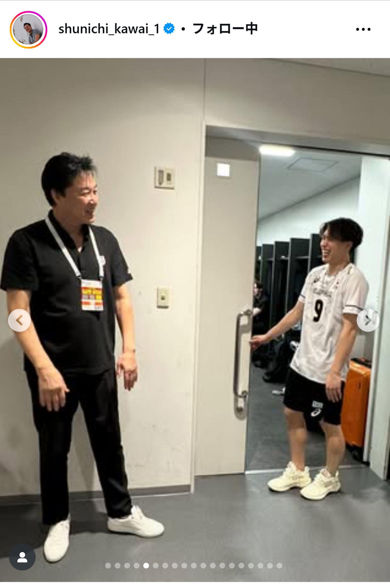 川合俊一会長のインスタグラムから
