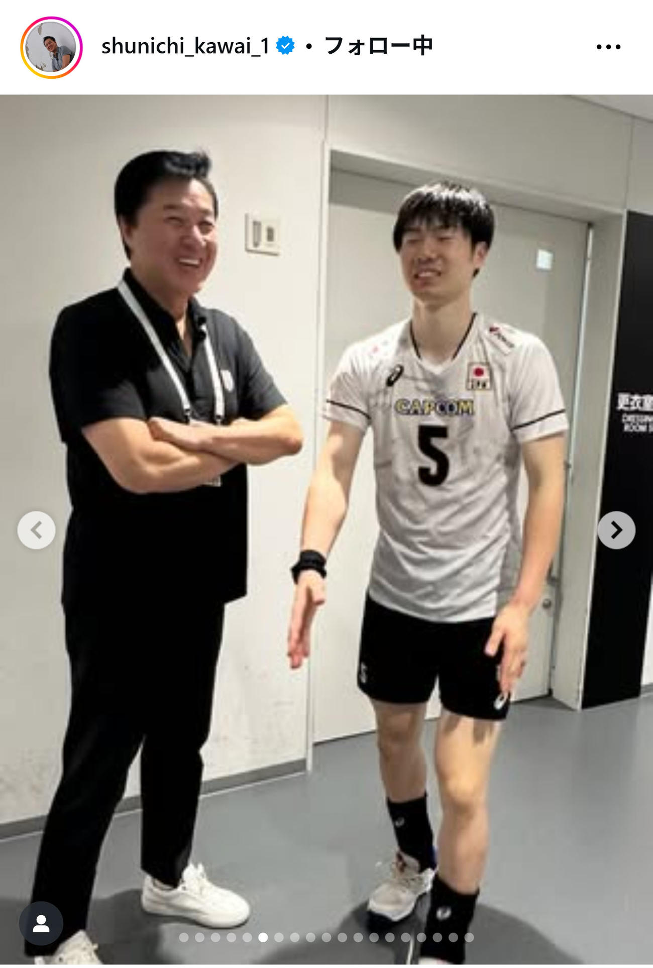 川合俊一会長のインスタグラムから