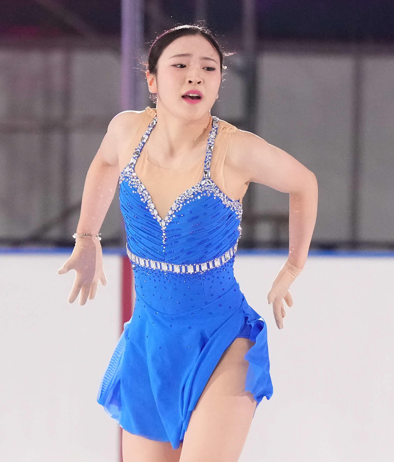 「東京辰巳アイスアリーナ」の開業イベントで演技を披露する高木謡（撮影・たえ見朱実）
