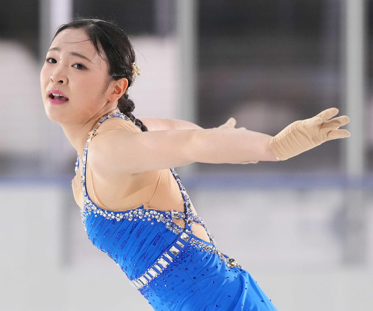 「東京辰巳アイスアリーナ」の開業イベントで演技を披露する高木謡（撮影・たえ見朱実）