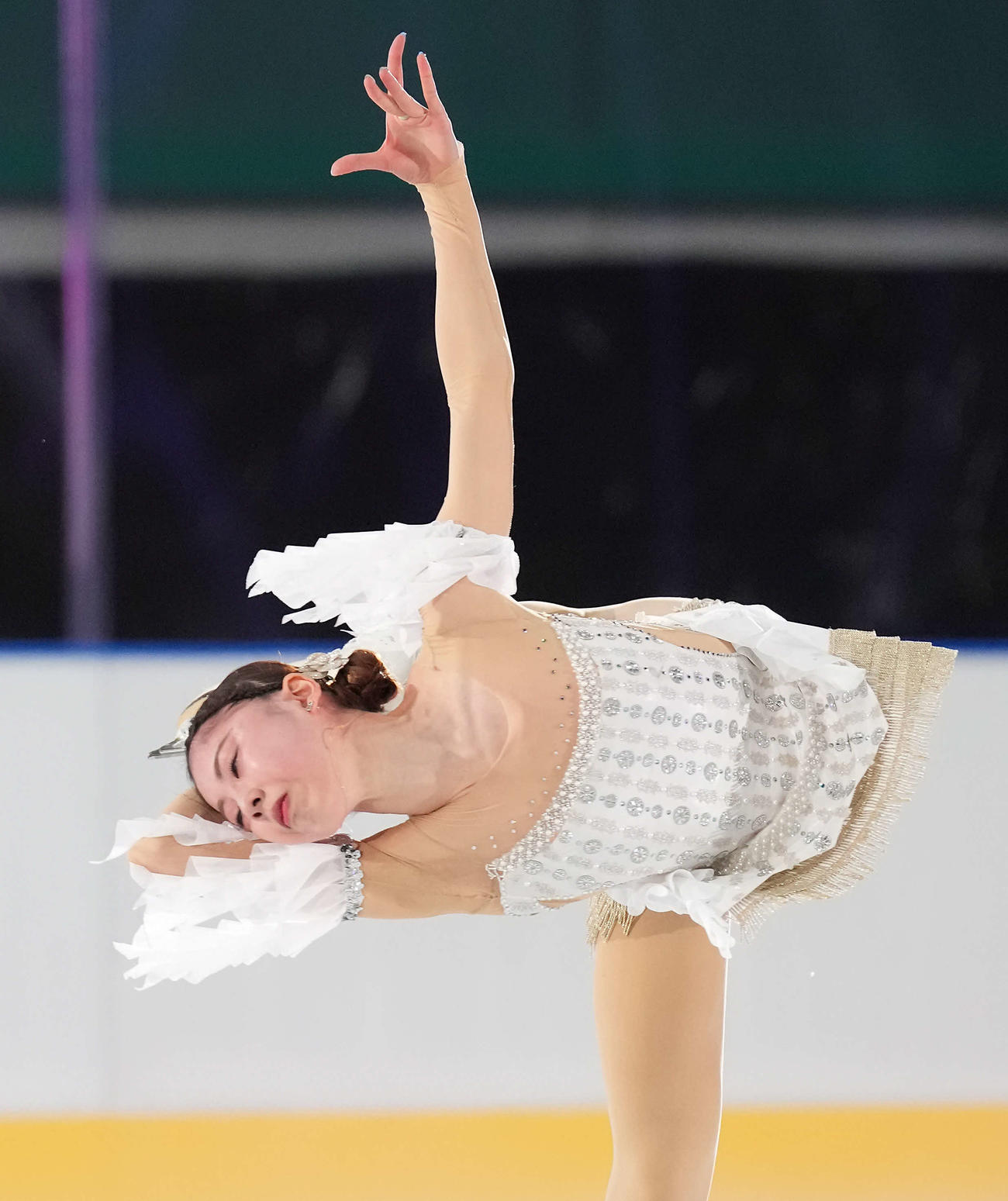「東京辰巳アイスアリーナ」の開業イベントで演技を披露する住吉りをん（撮影・たえ見朱実）