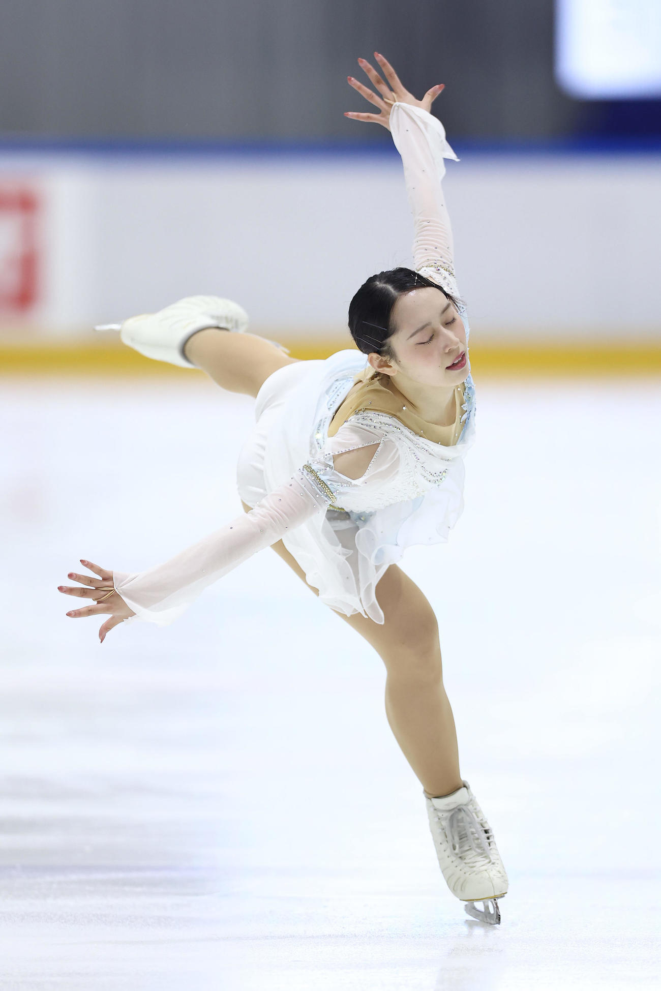 女子フリーで演技する三宅（撮影・前田充）