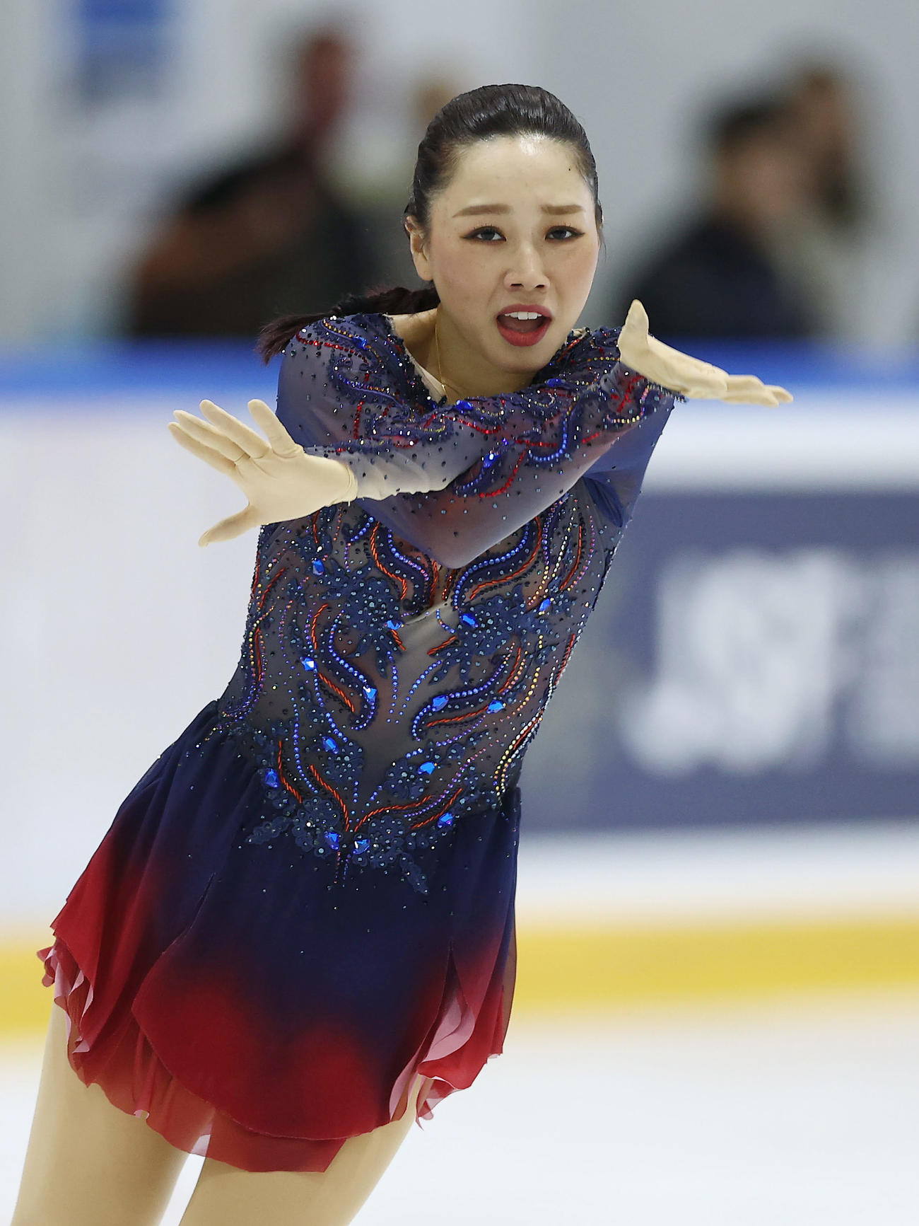 女子フリーで演技する樋口（撮影・前田充）