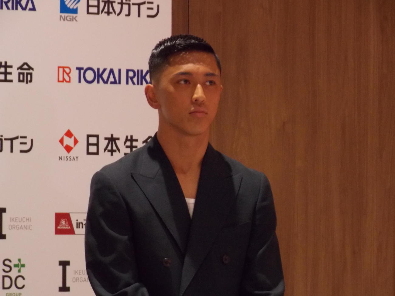 全米オープンで生涯ゴールデンスラムを達成し、帰国した小田凱人（撮影・松本航）