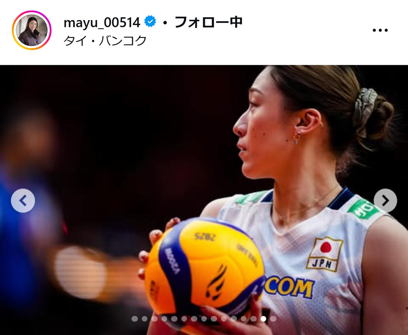 石川真佑のインスタグラムから