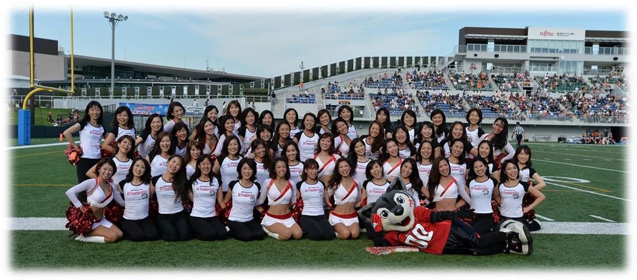 富士通アメフト部30周年の2015年に結成されたオールレッツ（C）Fujitsu