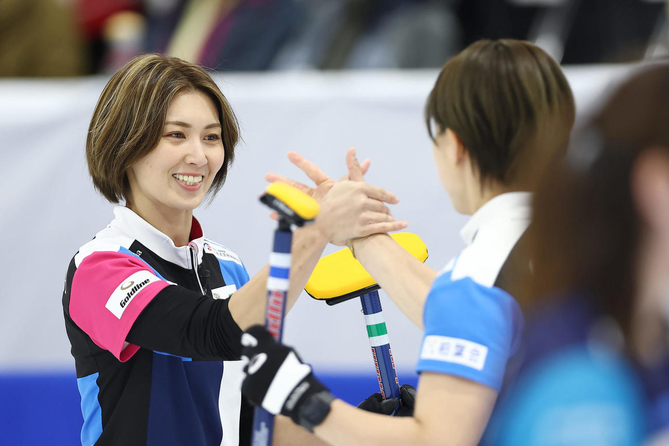 SC軽井沢クラブ対フォルティウス　第4エンド、2点を奪い返したフォルティウス吉村（撮影・前田充）