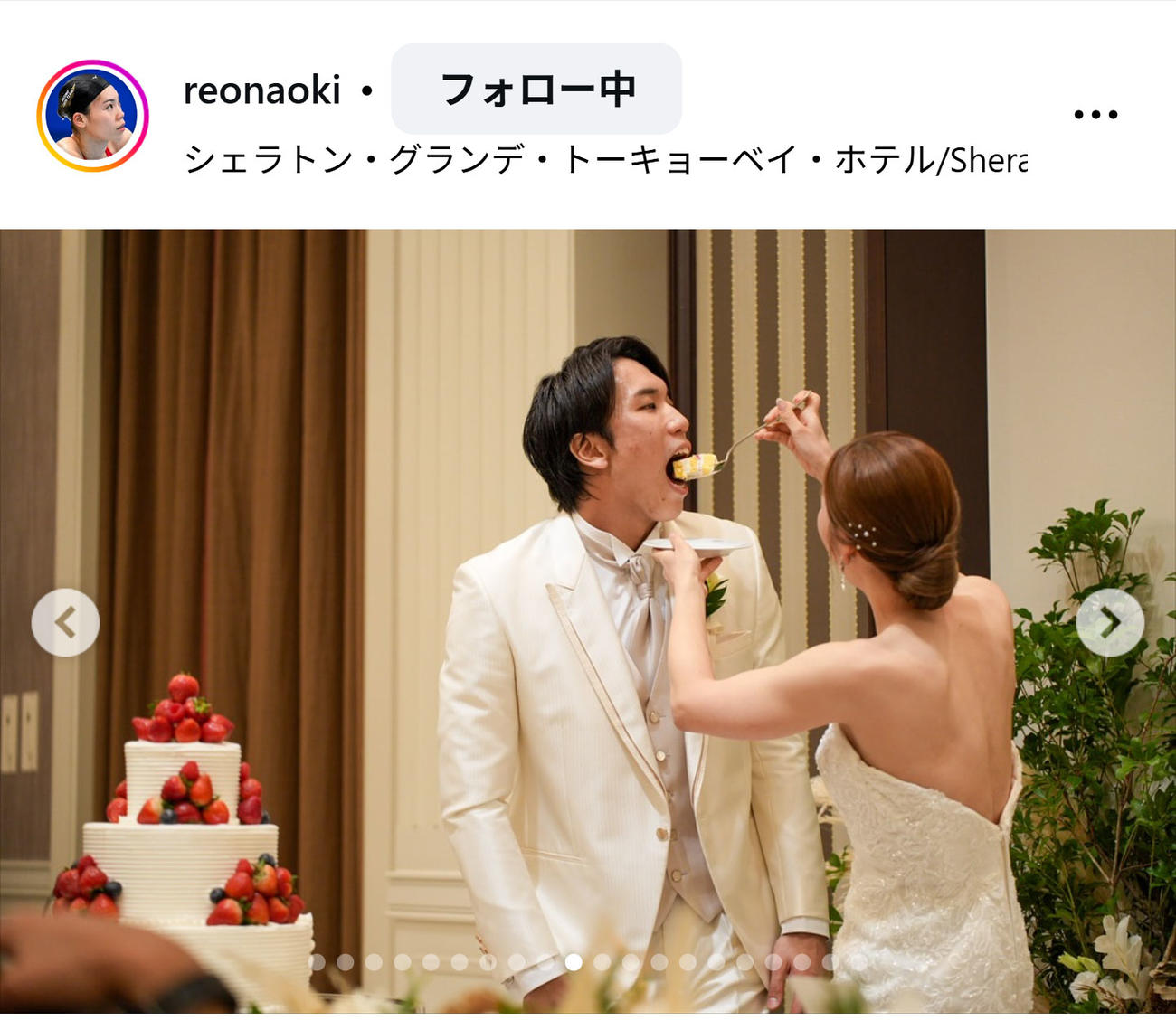 青木玲緒樹のインスタグラムから