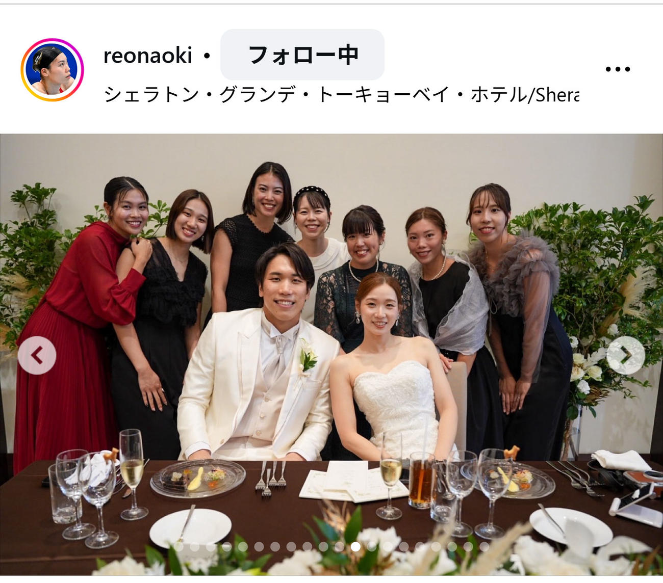 青木玲緒樹のインスタグラムから