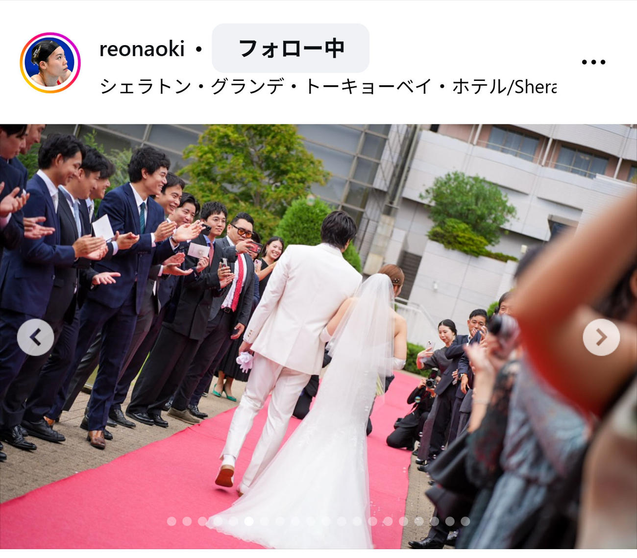 青木玲緒樹のインスタグラムから