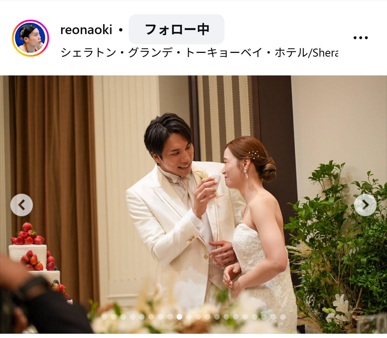 青木玲緒樹のインスタグラムから