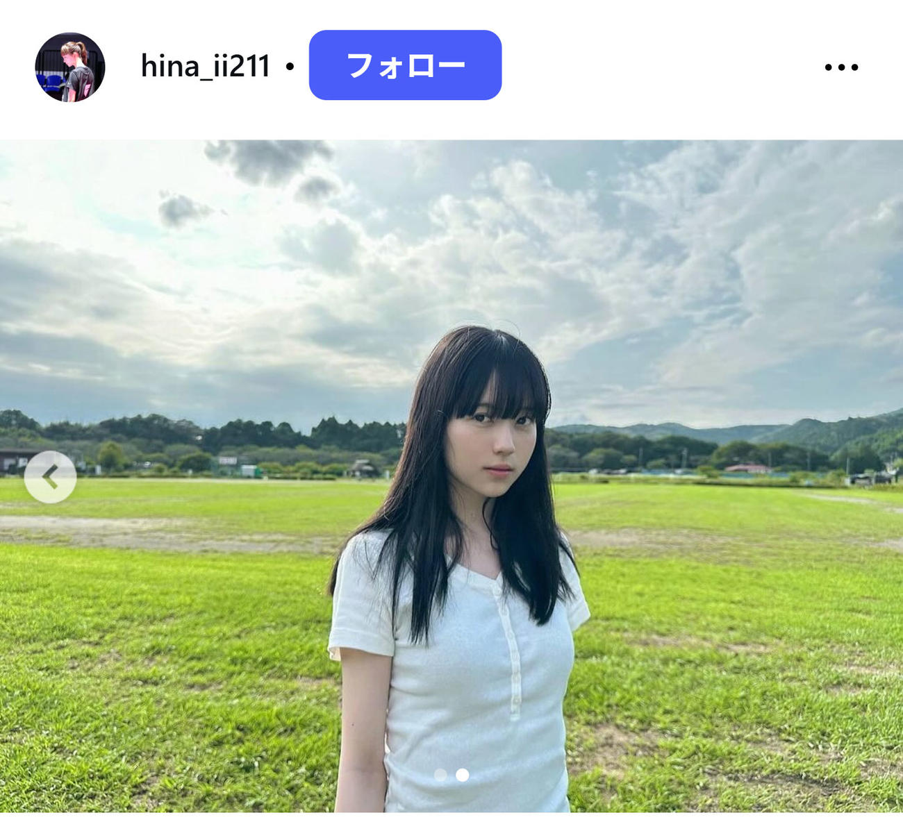 菊池日菜のインスタグラムから
