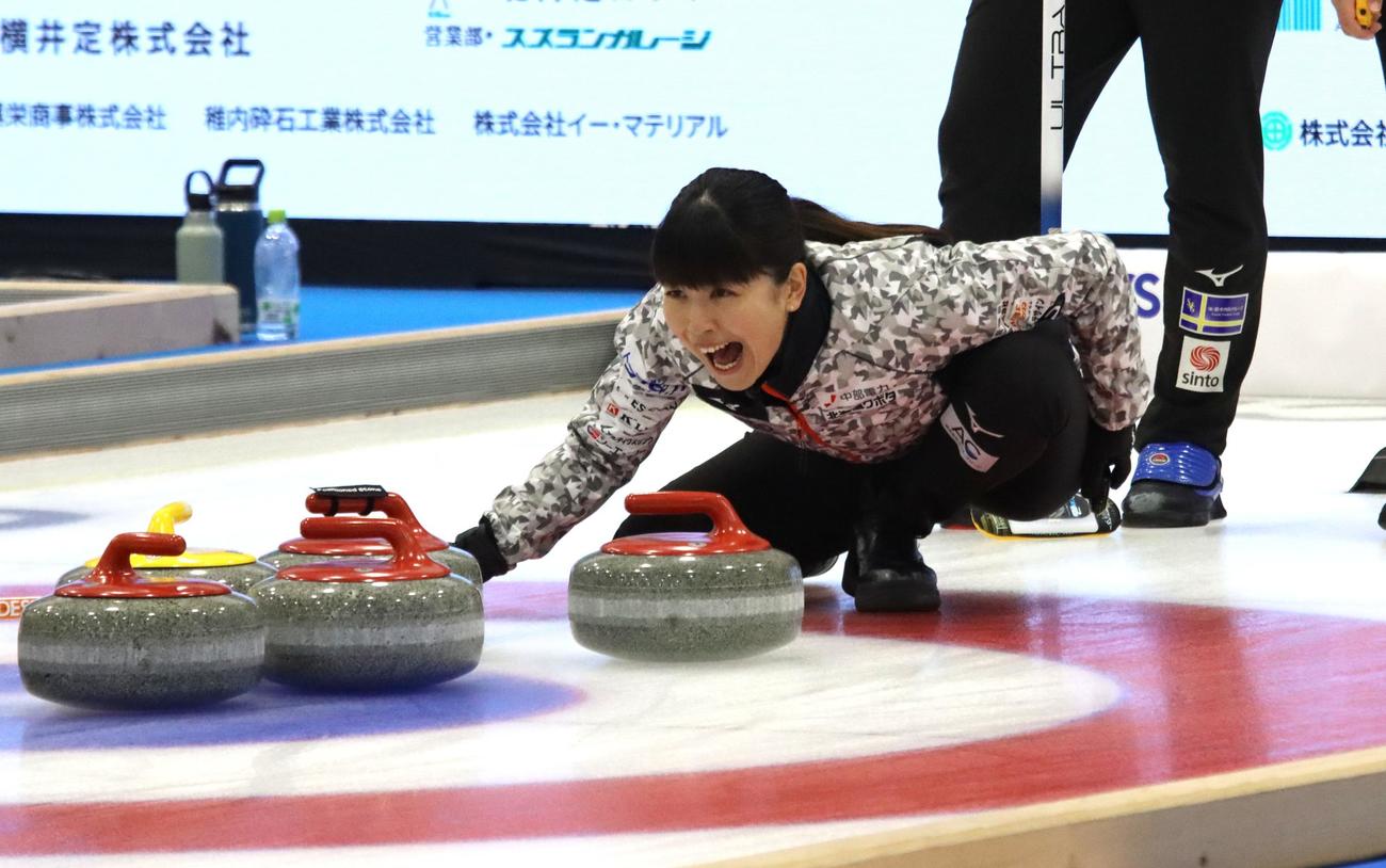 必死にコールする松村（撮影・保坂果那）