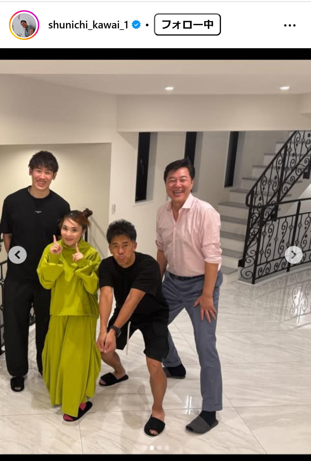 川合俊一会長のインスタグラムから