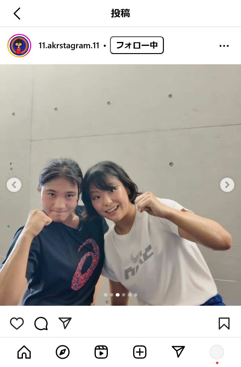 藤波朱理のインスタグラムから