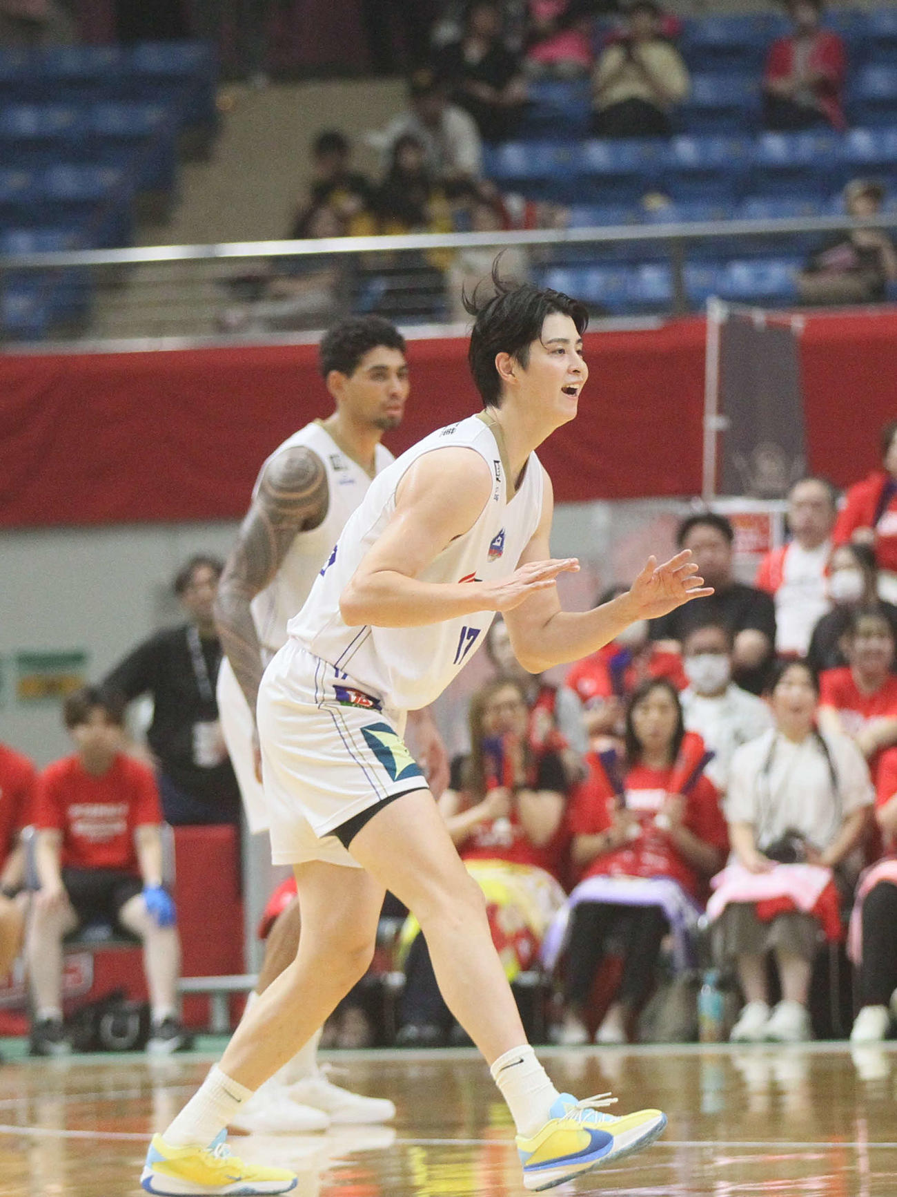 B2青森対B2岩手　パスを待つB2青森浅井（2025年9月撮影）