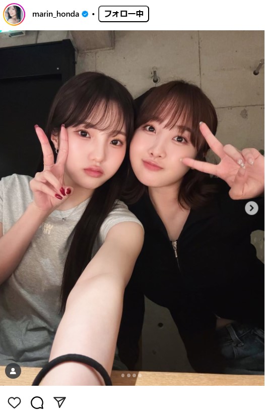 本田真凜さんのインスタグラムから