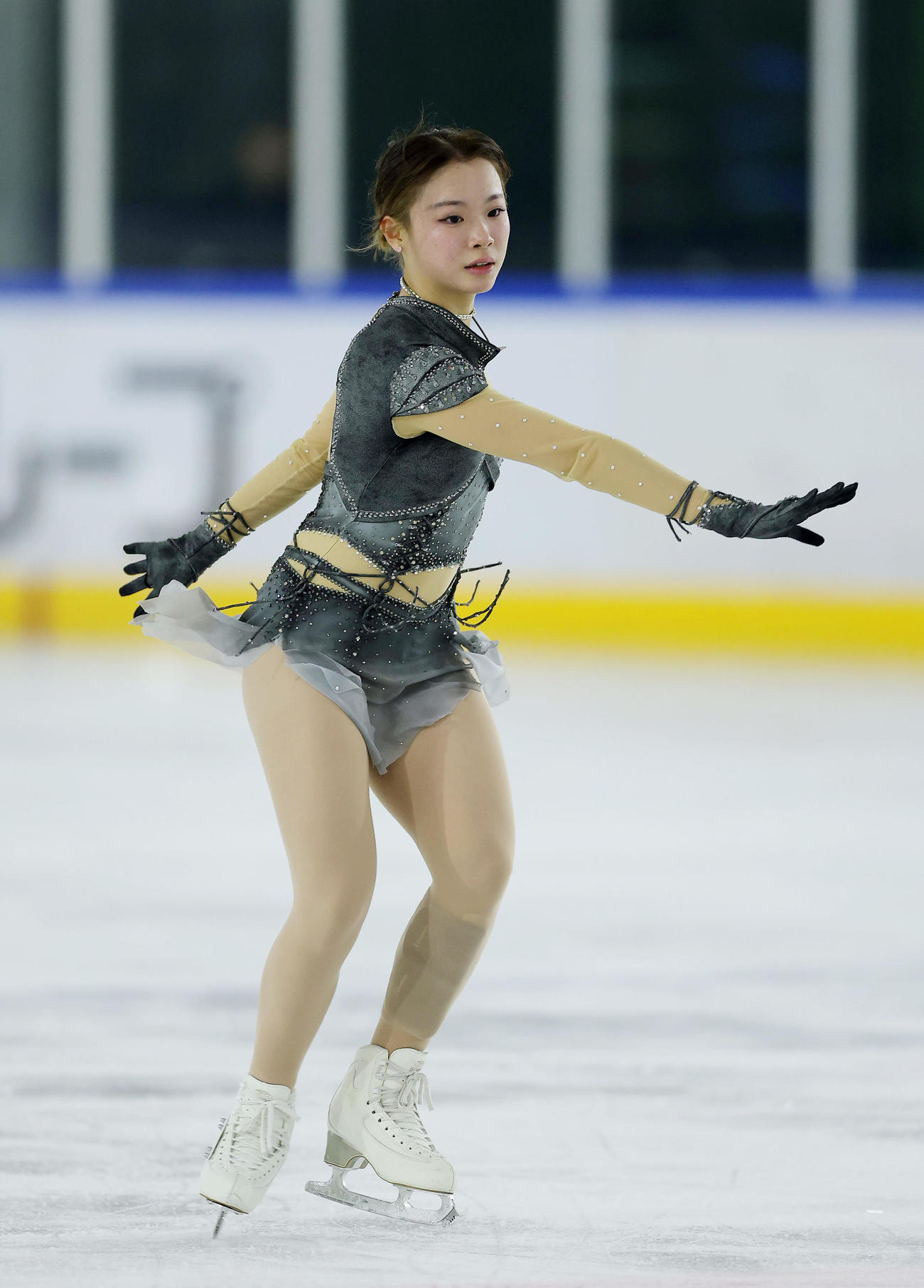 ジュニア女子SPで演技する川勝（撮影・前田充）