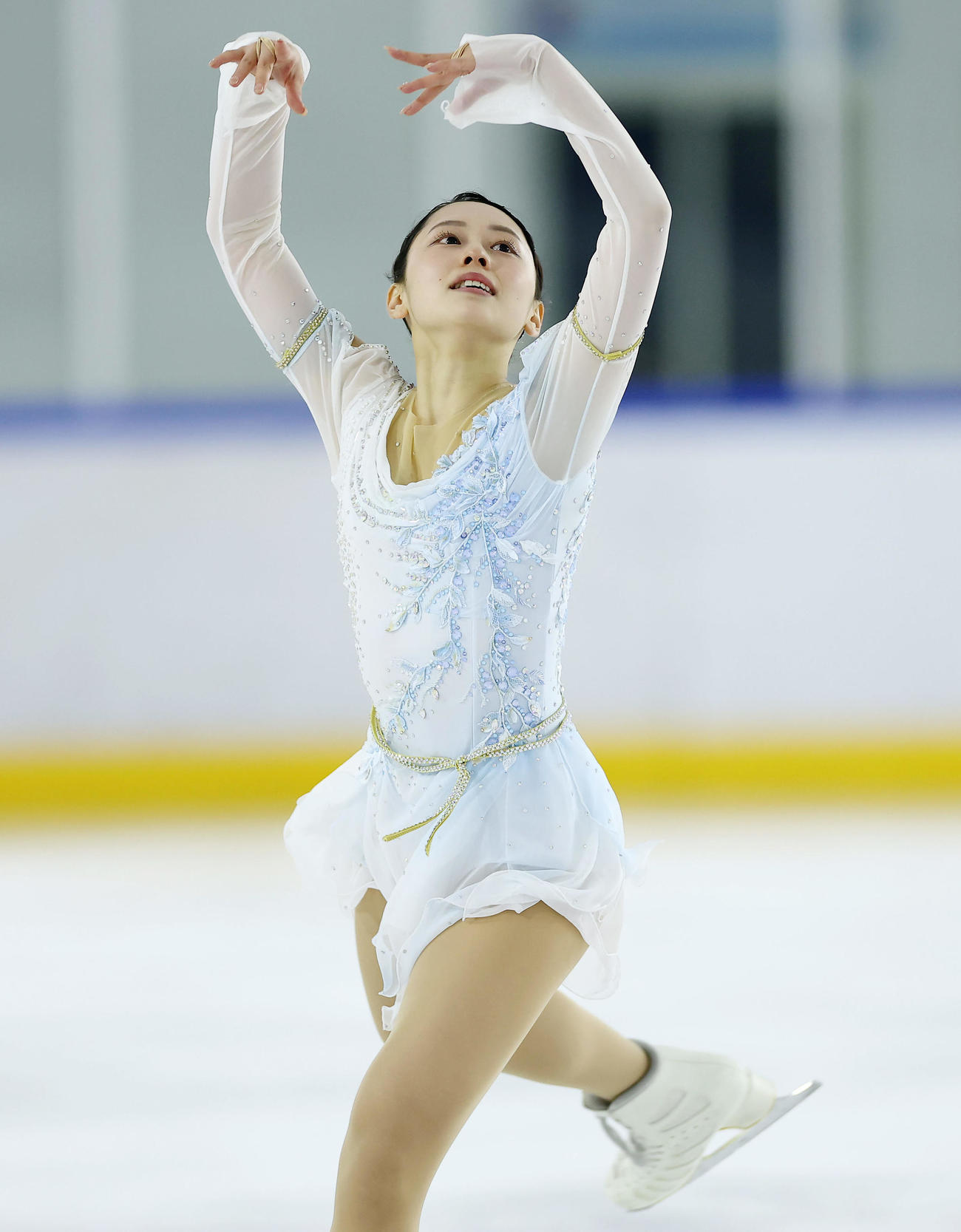 女子フリーで演技する三宅（撮影・前田充）