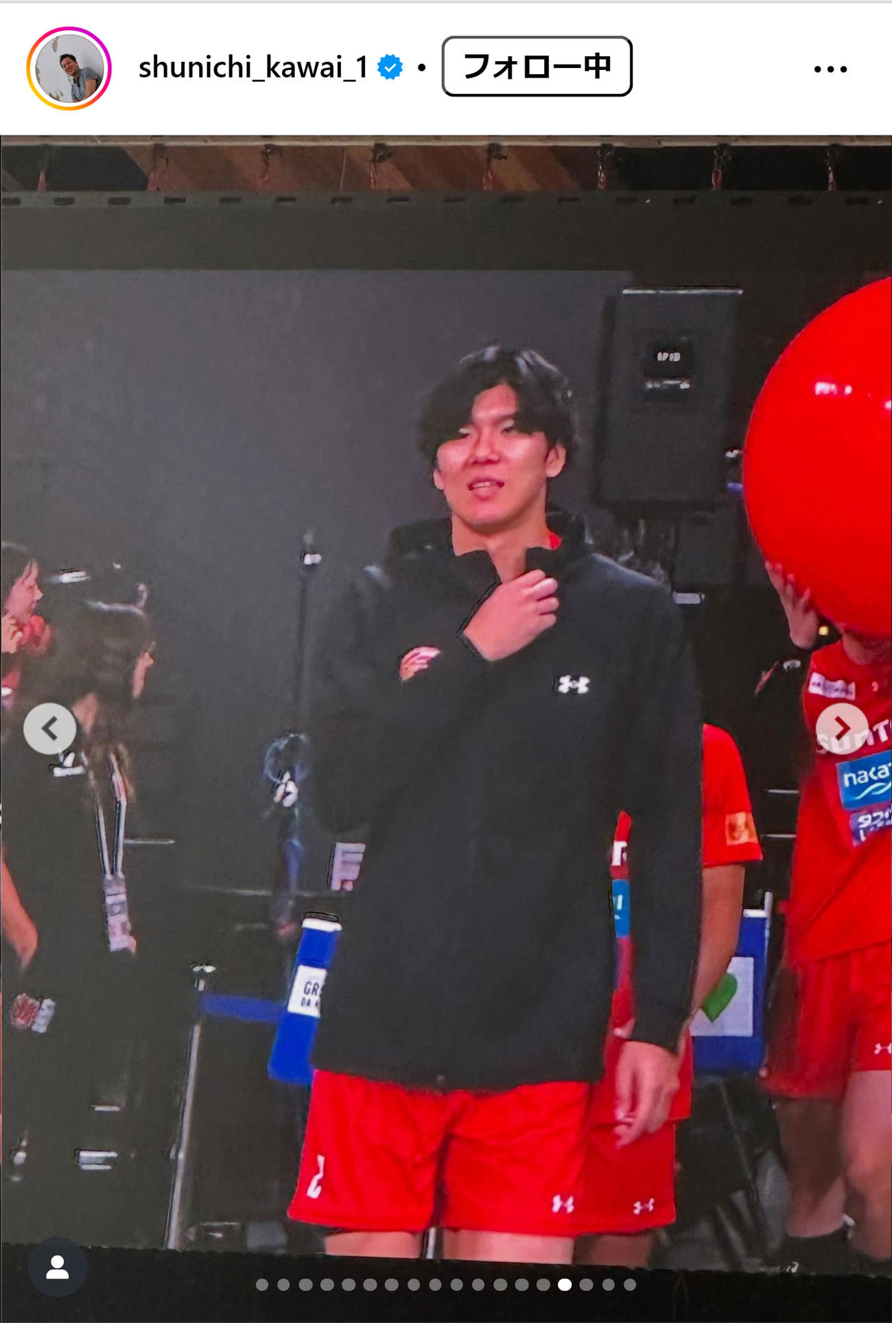 川合俊一氏のインスタグラムから