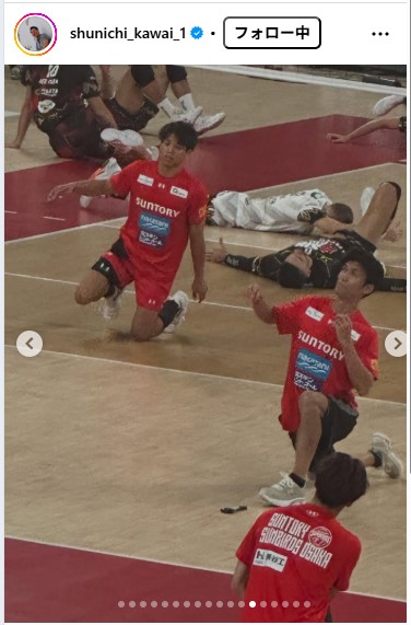 川合俊一日本バレーボール協会会長のインスタグラムから