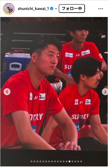 川合俊一日本バレーボール協会会長のインスタグラムから