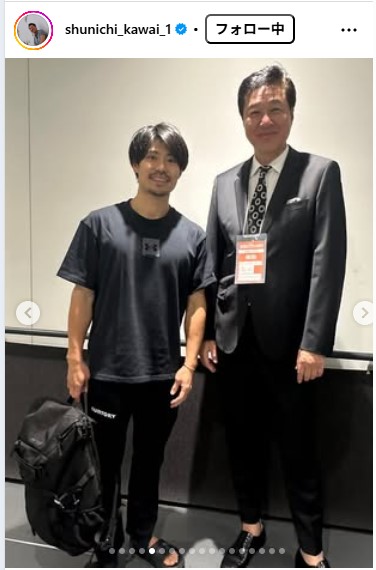 川合俊一日本バレーボール協会会長のインスタグラムから