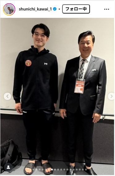 川合俊一日本バレーボール協会会長のインスタグラムから