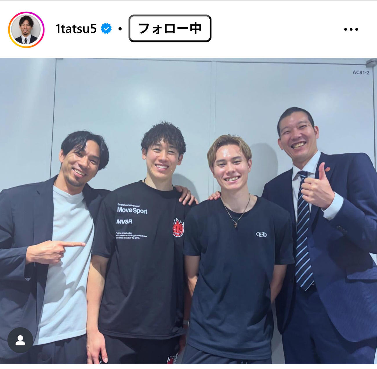 福澤達哉さんのインスタグラムから