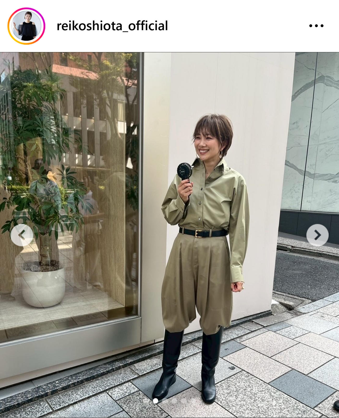 潮田玲子さんのインスタグラムから