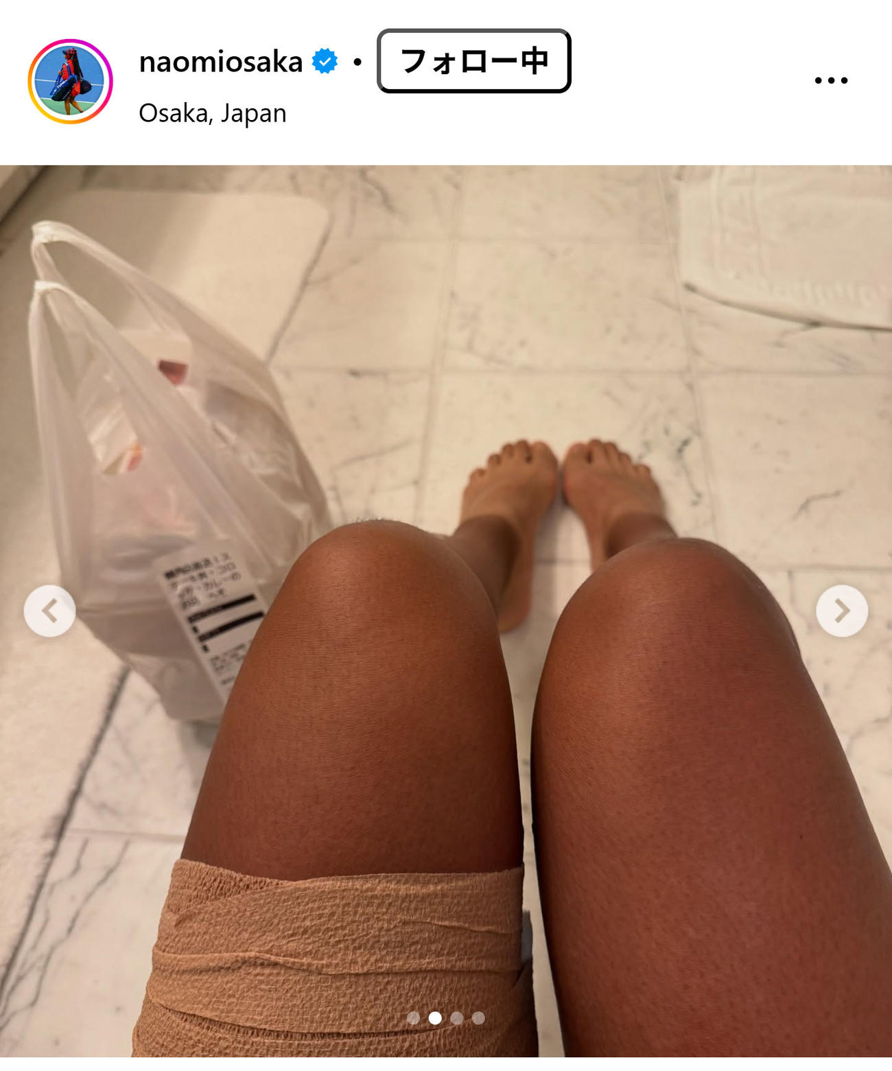 大坂なおみのインスタグラムから