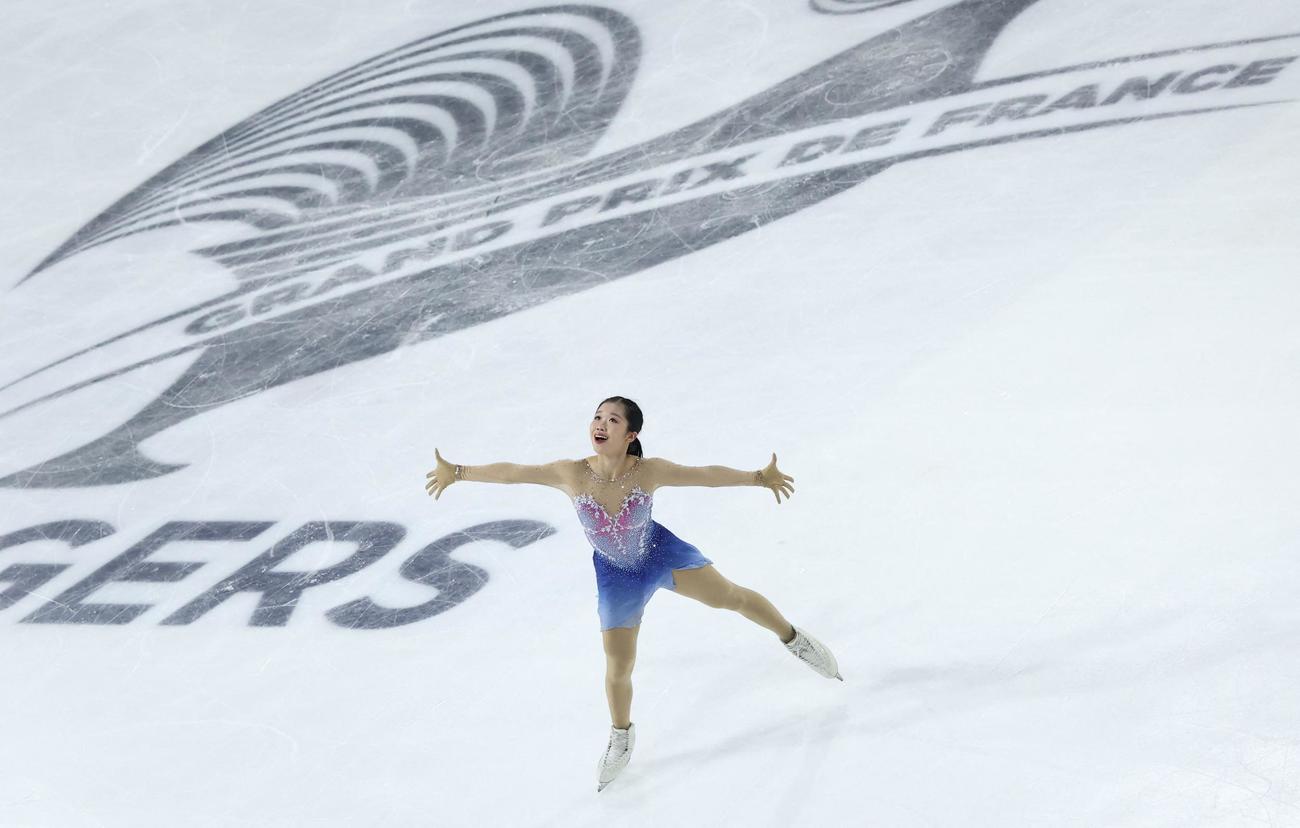 フリーの演技を披露する中井亜美（ロイター）