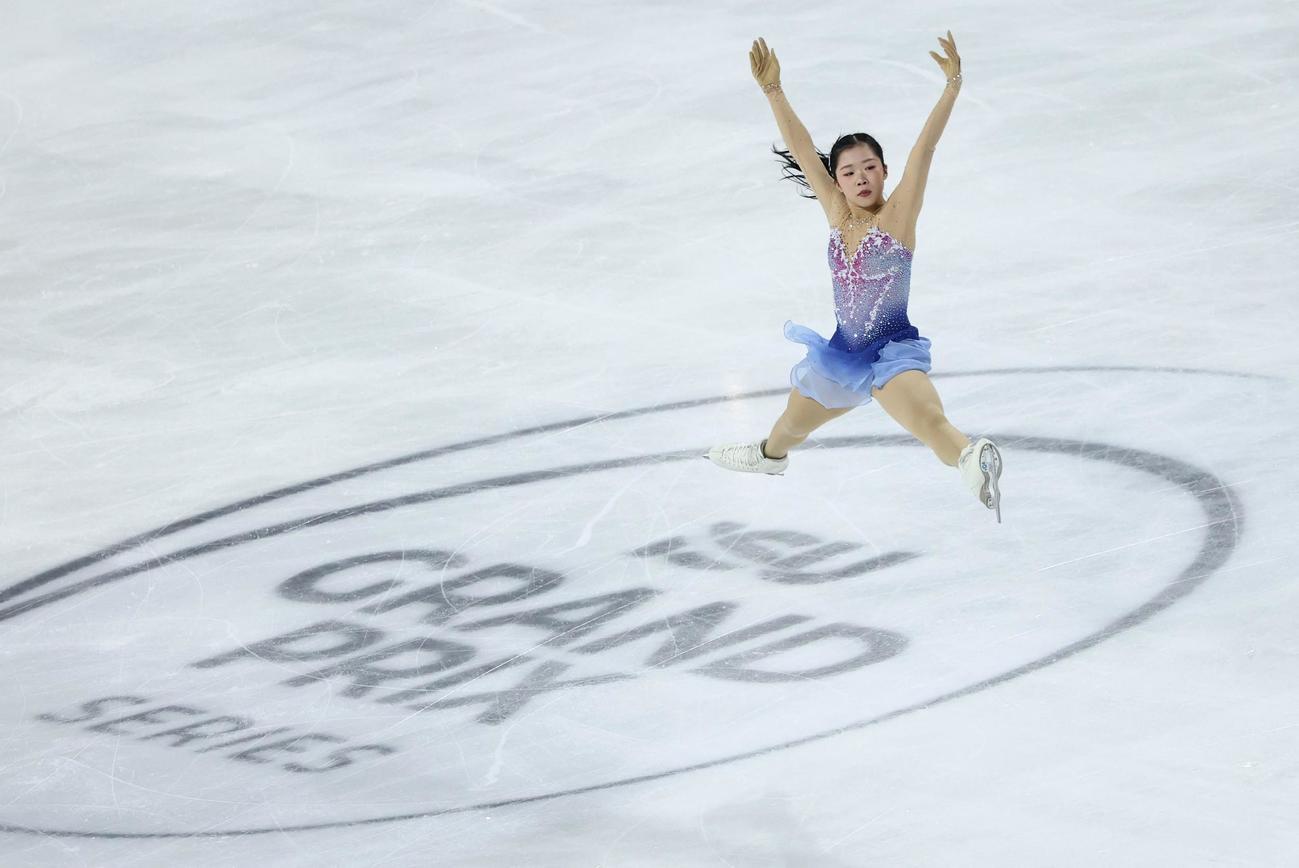 フリーの演技を披露する中井亜美（ロイター）