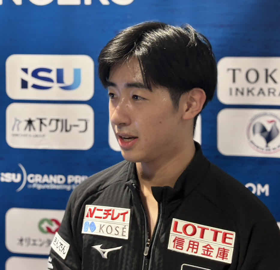 取材に応じる壷井達也（撮影・松本愛香）