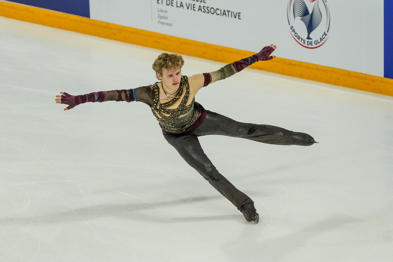 GPシリーズ第1戦フランス大会　男子SPで首位に立ったイリア・マリニン（撮影・パオロ　ヌッチ）