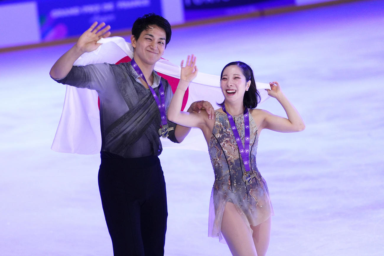 GP5勝目を挙げた三浦璃来、木原龍一組（撮影・パオロ　ヌッチ）