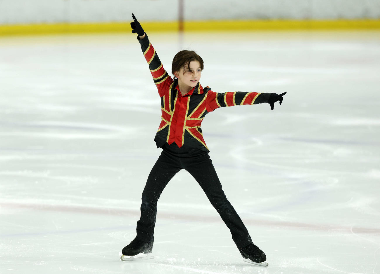 全日本ノービス選手権ノービスB男子で華麗な演技を披露する中田序珠亜（撮影・宮地輝）