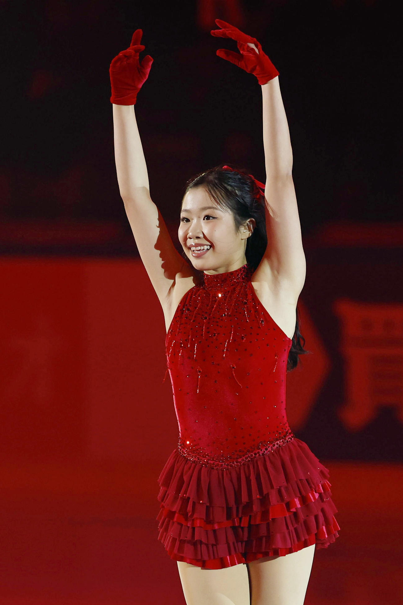 エキシビションで演技する中井亜美（共同）