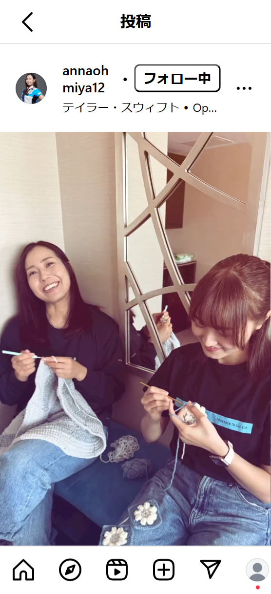 近江谷杏菜のインスタグラムから