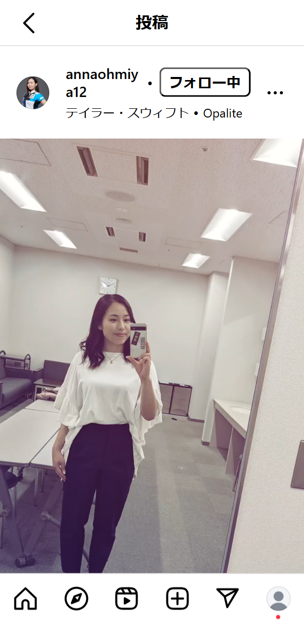 近江谷杏菜のインスタグラムから