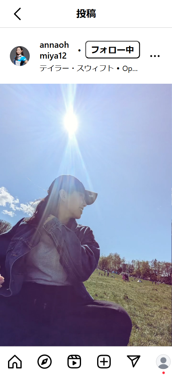 近江谷杏菜のインスタグラムから