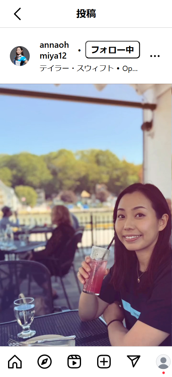 近江谷杏菜のインスタグラムから
