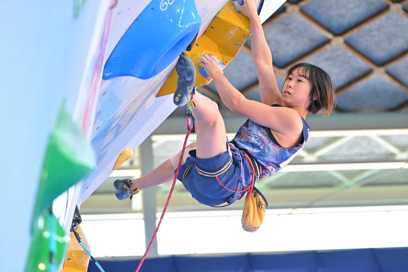 IFSCクライミンググランドファイナルズ福岡2025のリード予選に出場した谷井菜月（C）CB／Sutterz